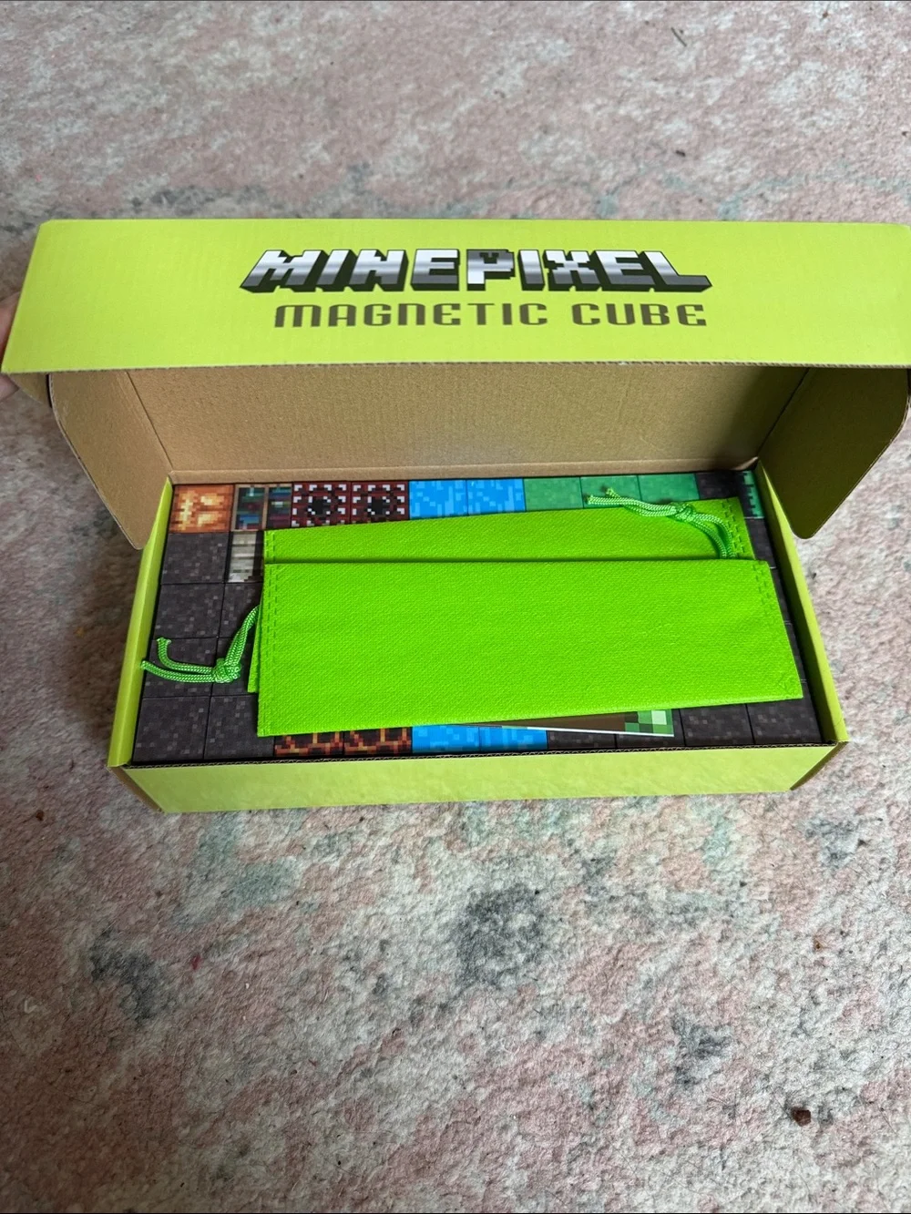 Magnetic Cube Building Set - Green